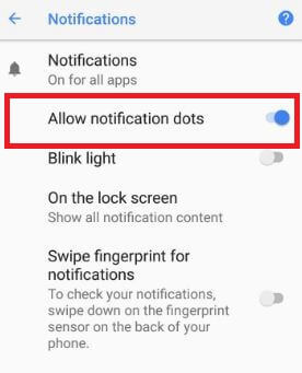 Setări notificări Android Oreo