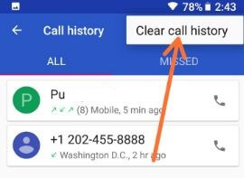 Ștergeți istoricul apelurilor pe Android 8.1 Oreo