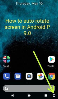 Cum se rotește ecranul în Android P 9.0