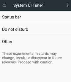 Setări UI de sistem pentru tuner Android Nougat 7.1 și 7.0