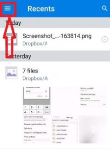 Cum se șterge istoricul căutărilor dropbox telefon Android