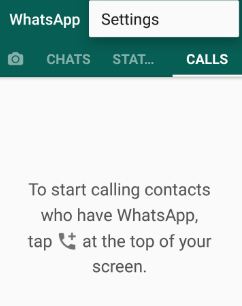 Deschideți setările WhatsApp în Android Nougat