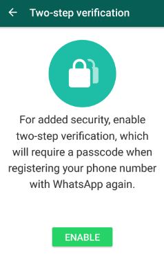 Activați telefonul Android pentru verificarea în doi pași WhatsApp