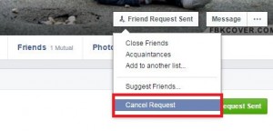 Cum anulați trimite cerere de prietenie pe facebook