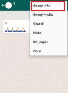 Atingeți Informații despre grup pe WhatsApp