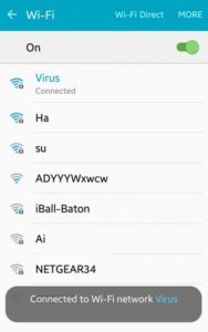 schimbă parola wifi pe acadea Android