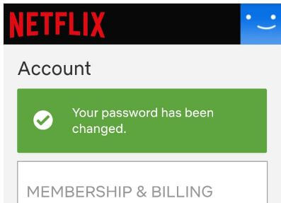 Schimbați parola în aplicația Netflix