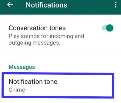 Schimbați sunetul de notificare WhatsApp pe dispozitivul Android