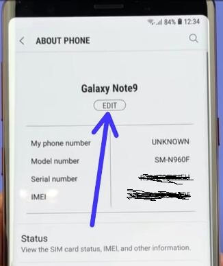 Cum se schimbă numele dispozitivului pe Galaxy Note 9 Oreo